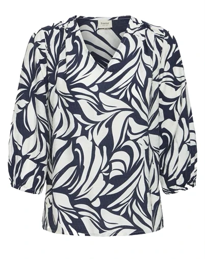 Fransa - FRAriana Bluse 6 - Floral Reverie Navy